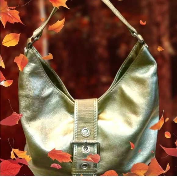 Micheal Kors , Gold Leather Shoulder Bag - Picture 1 of 8